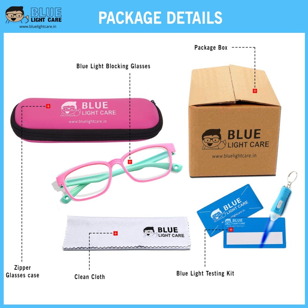 Blue Light Blocking, Anti Eyestrain, UV400 Protector Eye Glasses for Boys and Girls - Age 1 To 16 Years