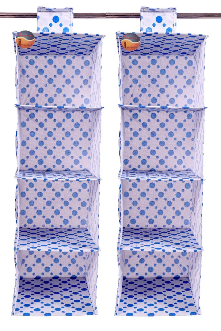 4 Shelf Closet Hanging Organizer 4 Tier Closet Wardrobe Organizer Storage Hanger For Family Foldable And Universal Fit