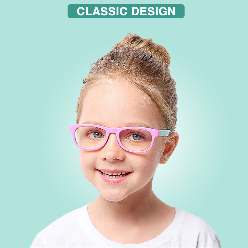 Blue Light Blocking, Anti Eyestrain, UV400 Protector Eye Glasses for Boys and Girls - Age 1 To 16 Years