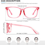 Blue Light Blocking Glass for Adults, Anti Eyestrain, UV400 Protector Glasses for Adults (Zero Power)