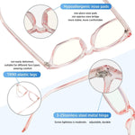 Blue Light Blocking Glass for Adults, Anti Eyestrain, UV400 Protector Glasses for Adults (Zero Power)