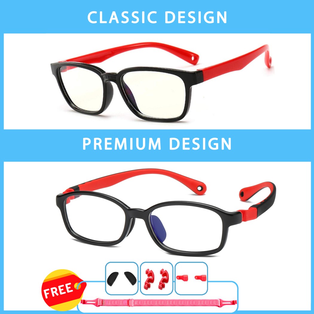 Blue Light Blocking, Anti Eyestrain, UV400 Protector Eye Glasses for Boys and Girls - Age 1 To 16 Years