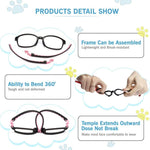 Blue Light Blocking, Anti Eyestrain, UV400 Protector Eye Glasses for Boys and Girls- Age 1-16 Years (Premium Design)